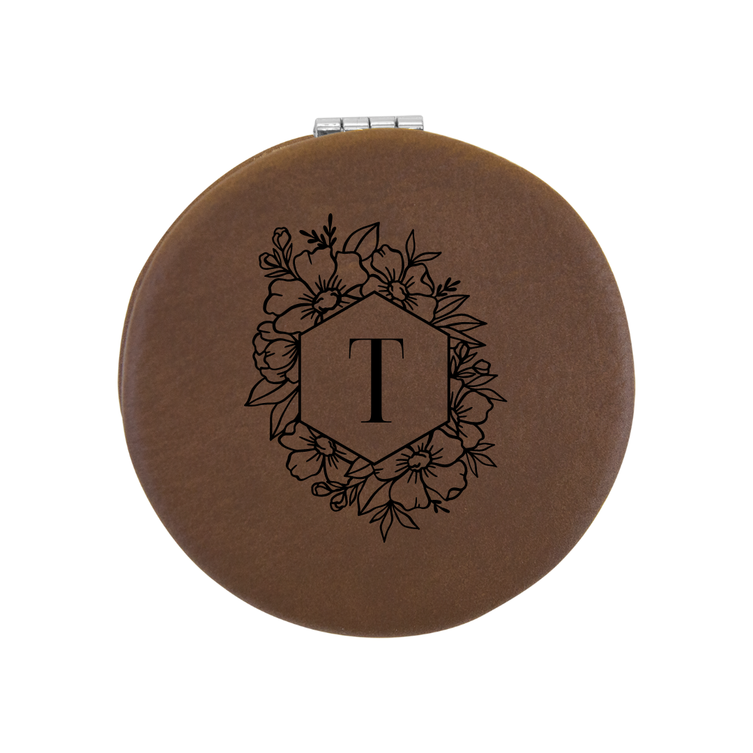 Leatherette Compact Mirrors