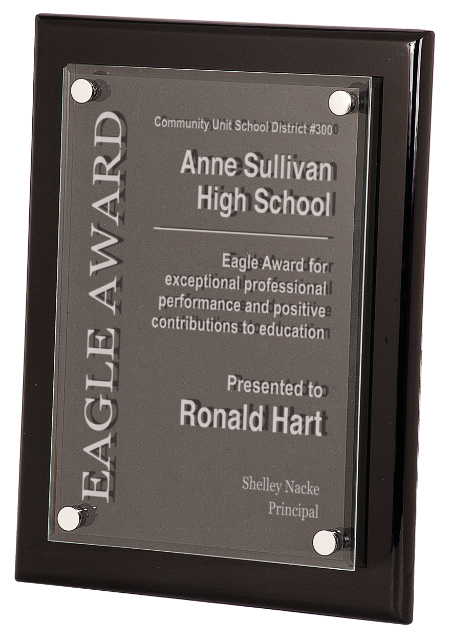 Piano Finish Floating Acrylic Plaques