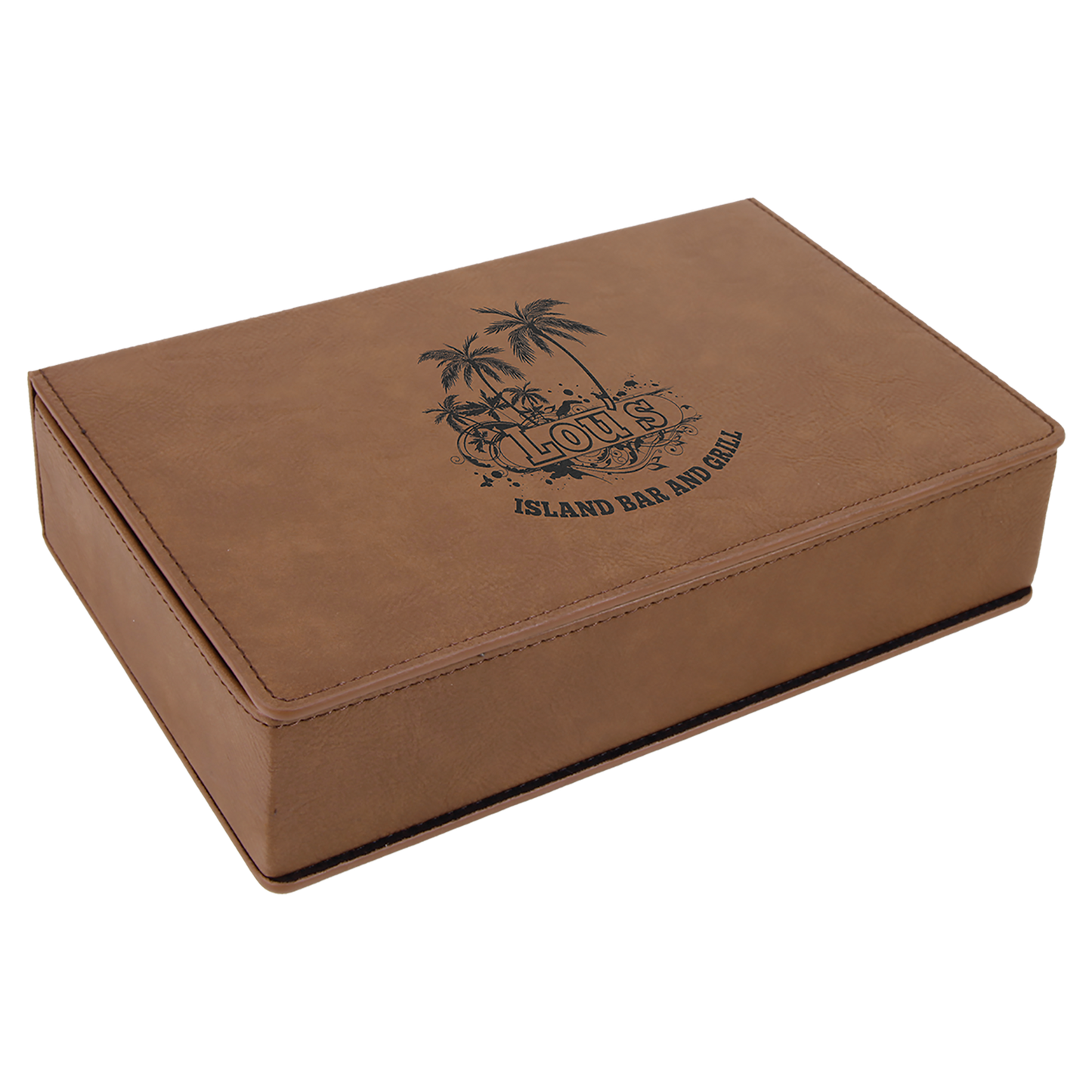 Custom Leatherette Flask Gift Box Set