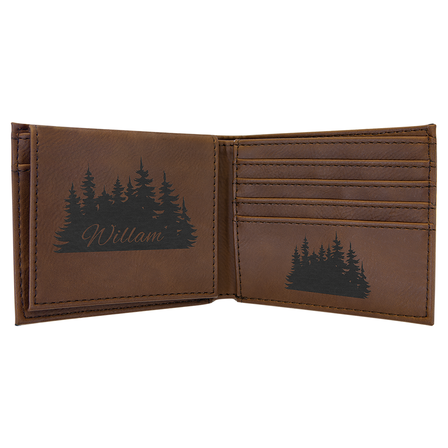 Bifold Leatherette Wallet W/ ID Flip