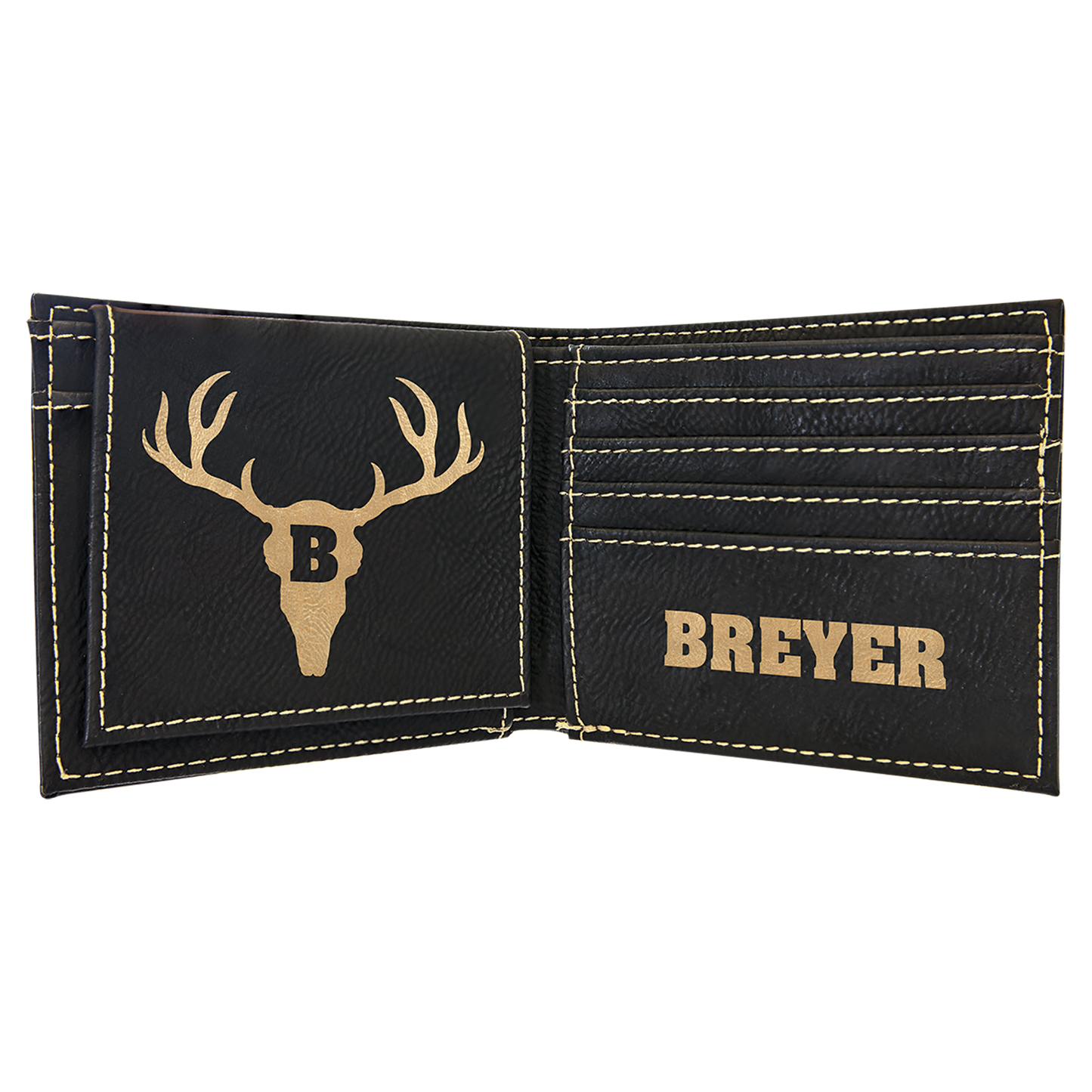 Bifold Leatherette Wallet W/ ID Flip