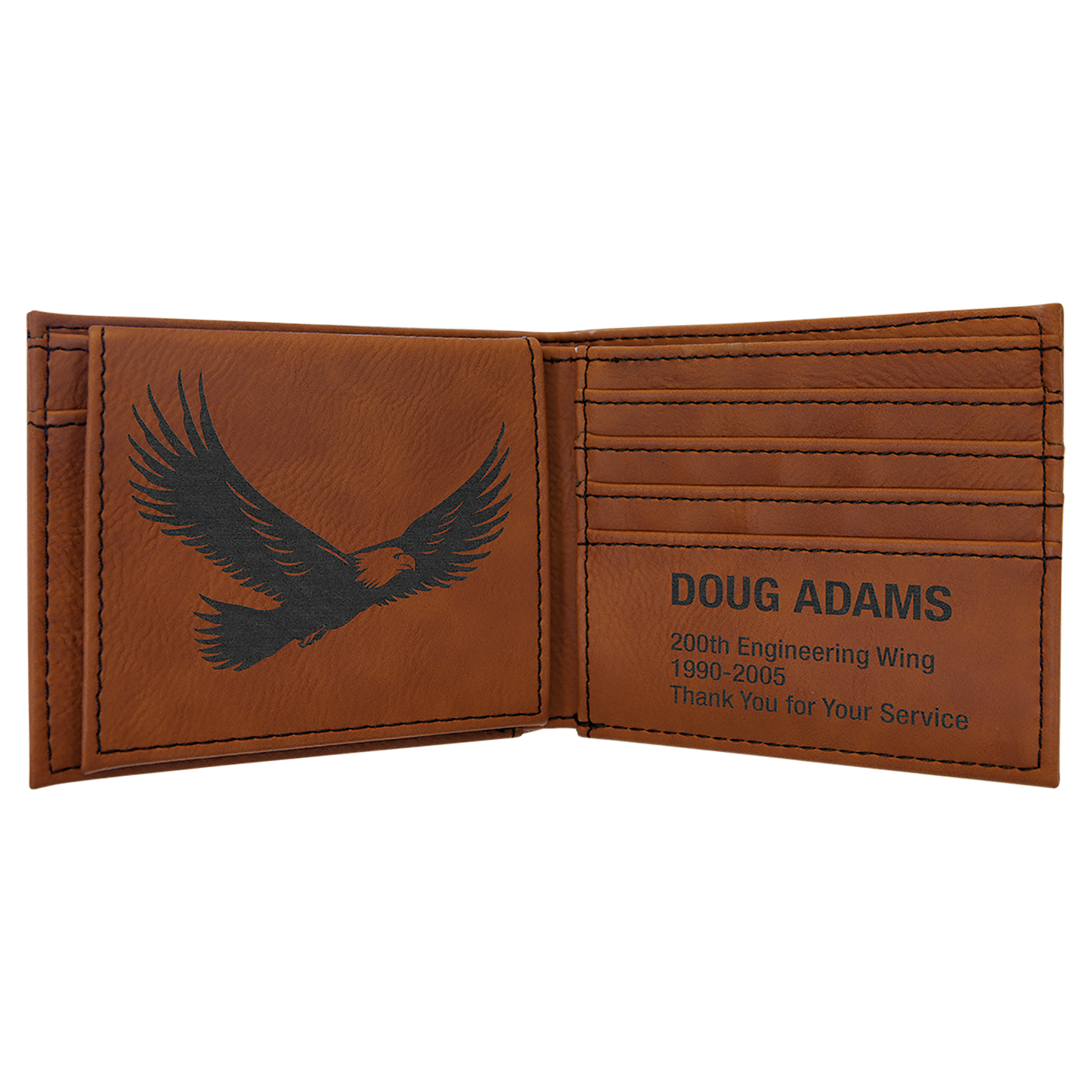 Bifold Leatherette Wallet W/ ID Flip