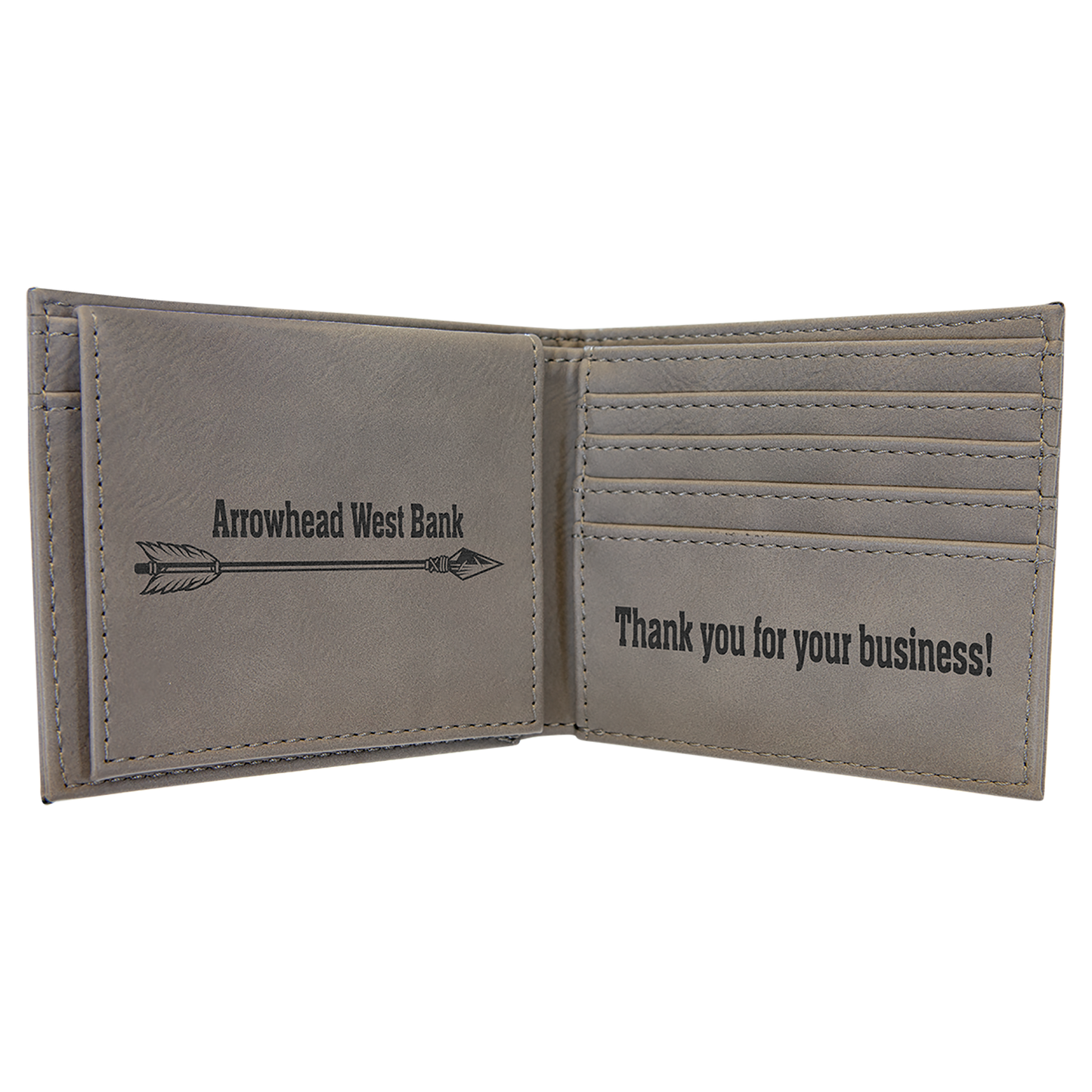 Bifold Leatherette Wallet W/ ID Flip