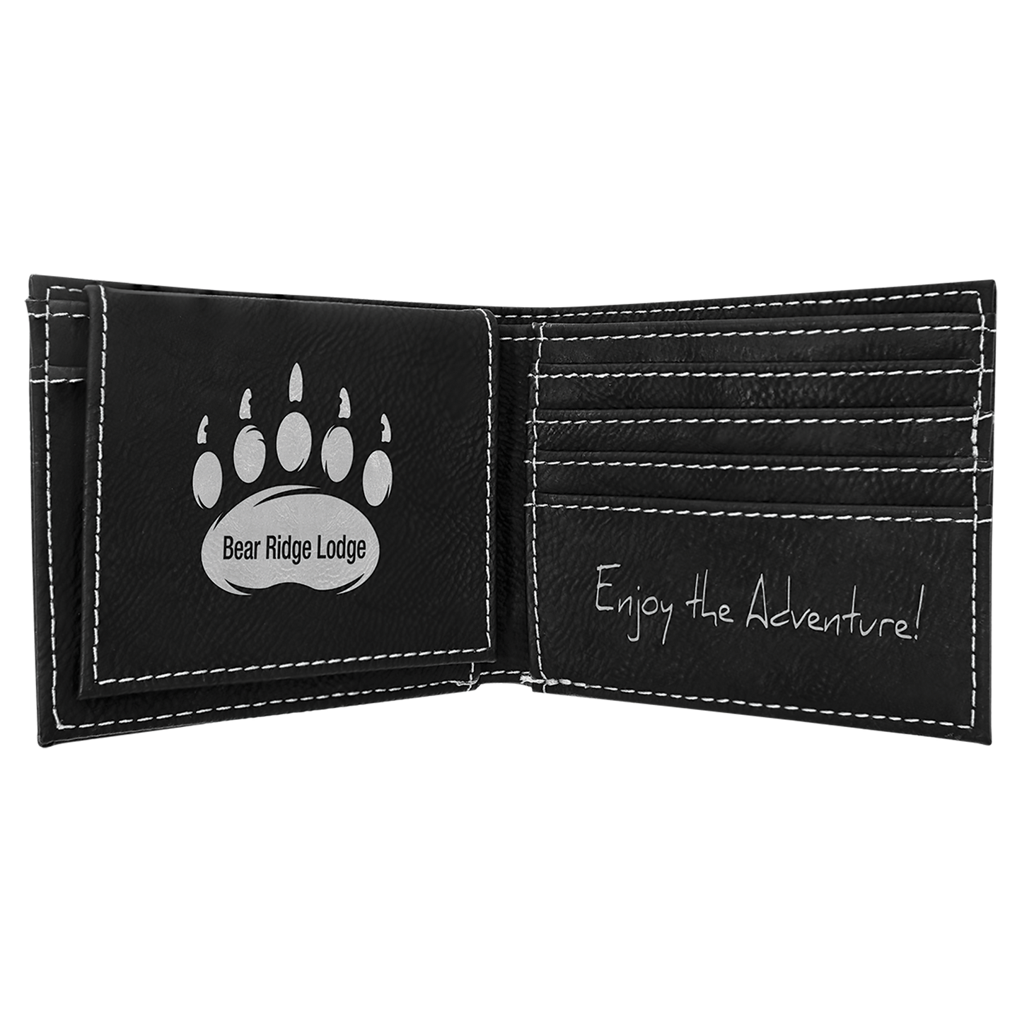 Bifold Leatherette Wallet W/ ID Flip