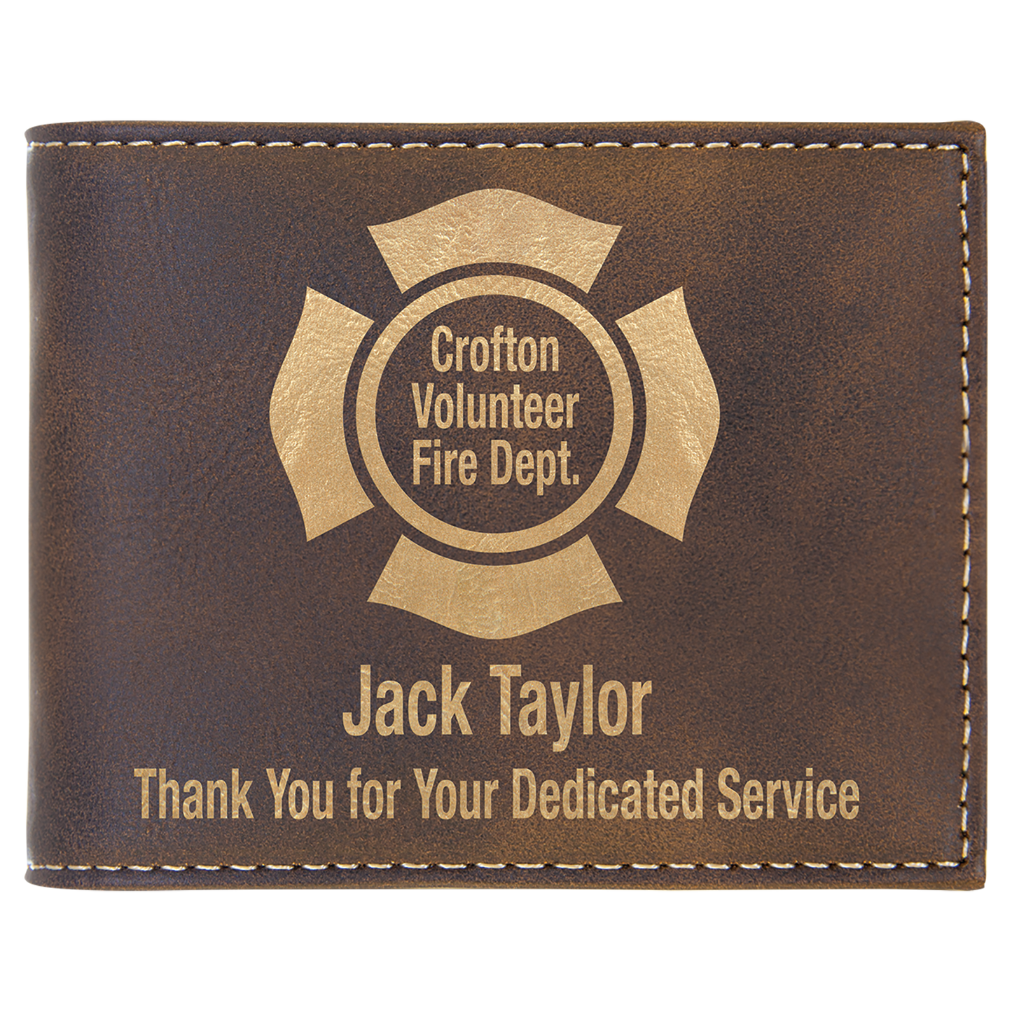 Bifold Leatherette Wallet W/ ID Flip