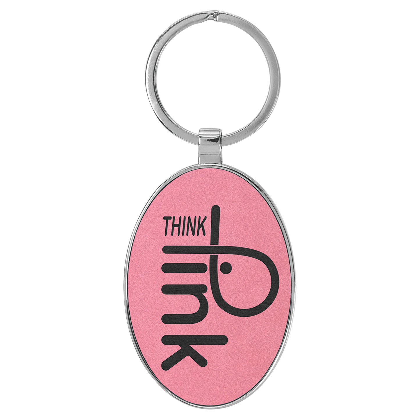 Metal Frame Leatherette Keychains