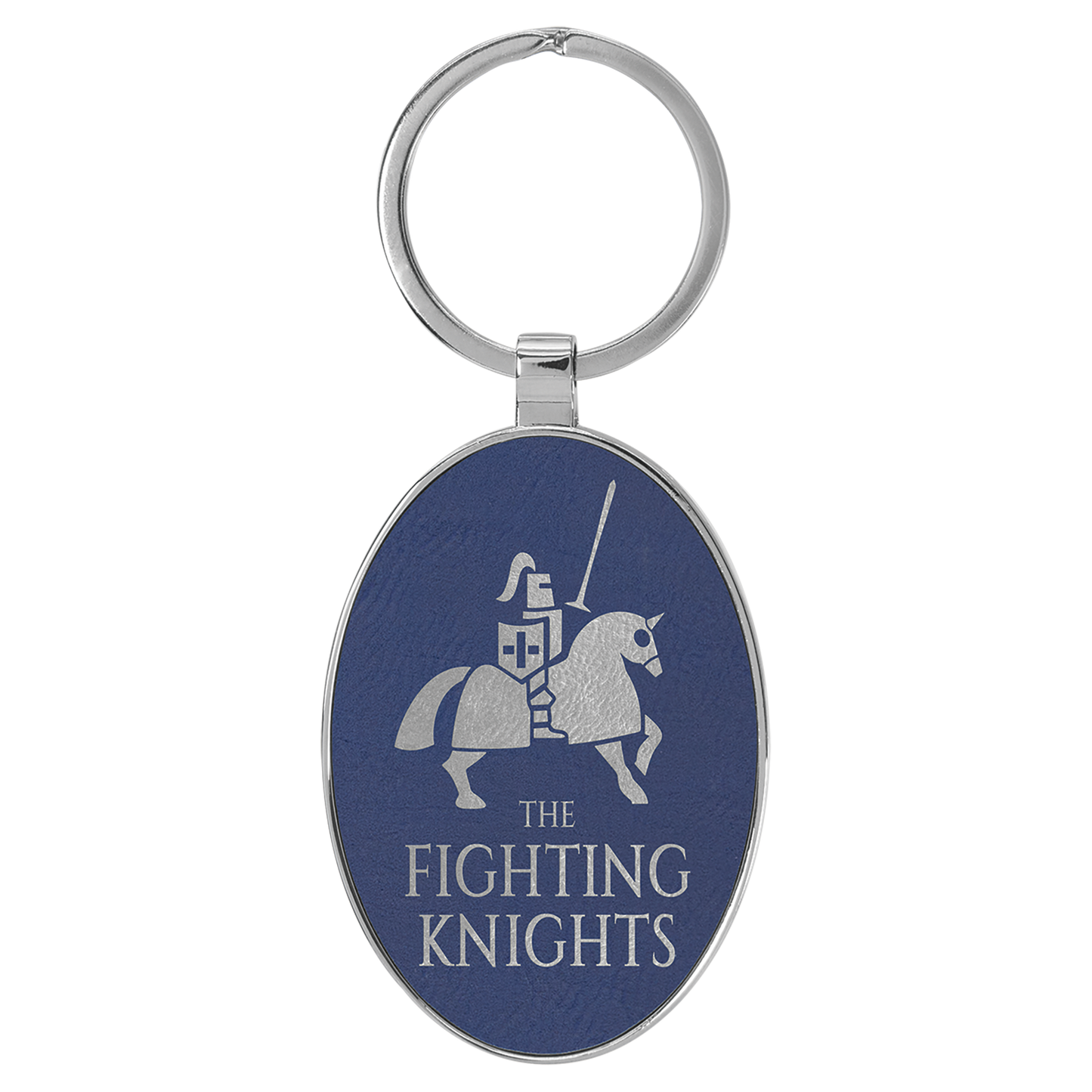 Metal Frame Leatherette Keychains