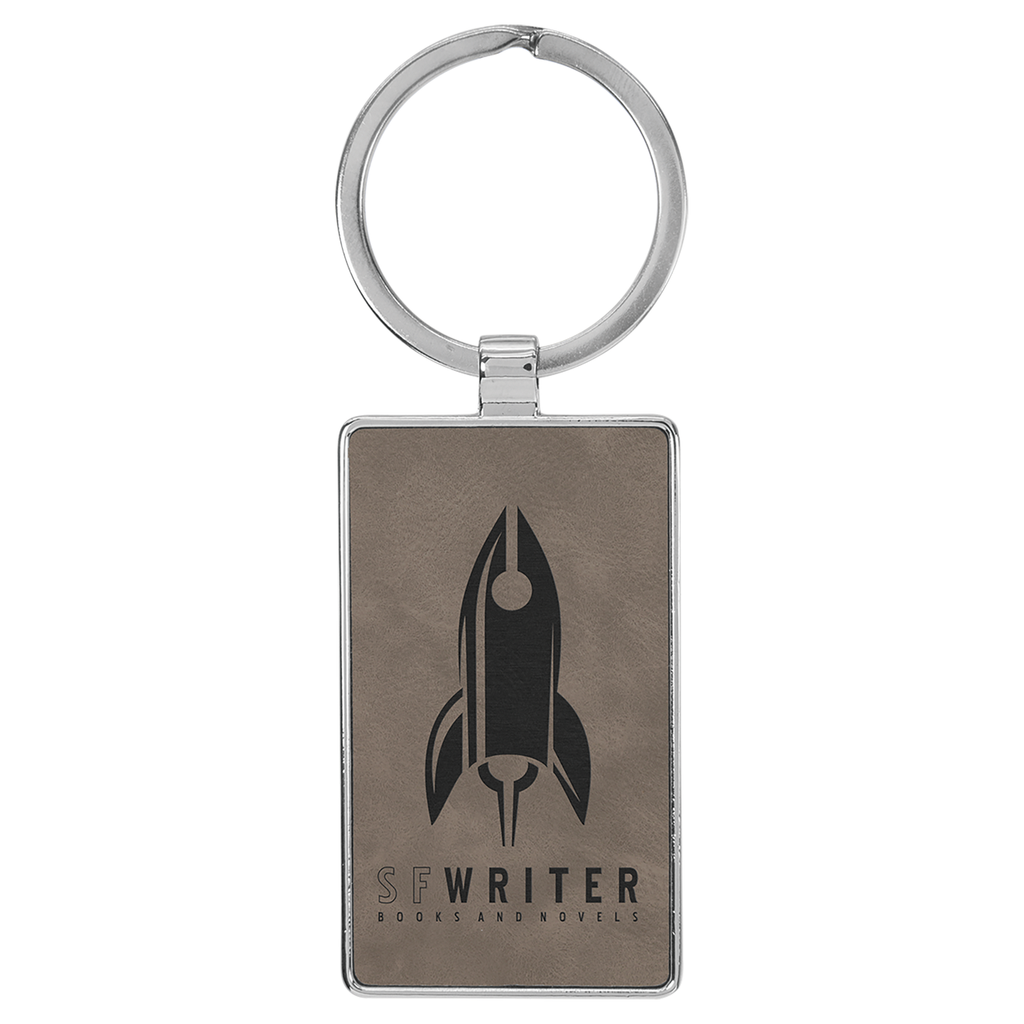 Metal Frame Leatherette Keychains