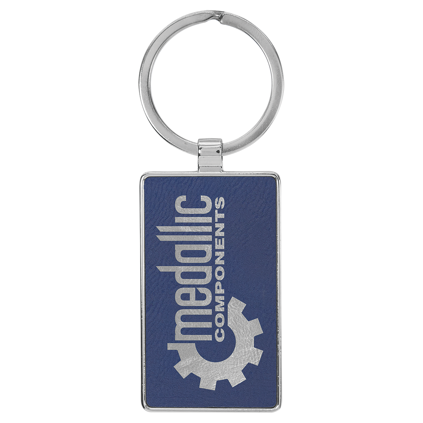 Metal Frame Leatherette Keychains