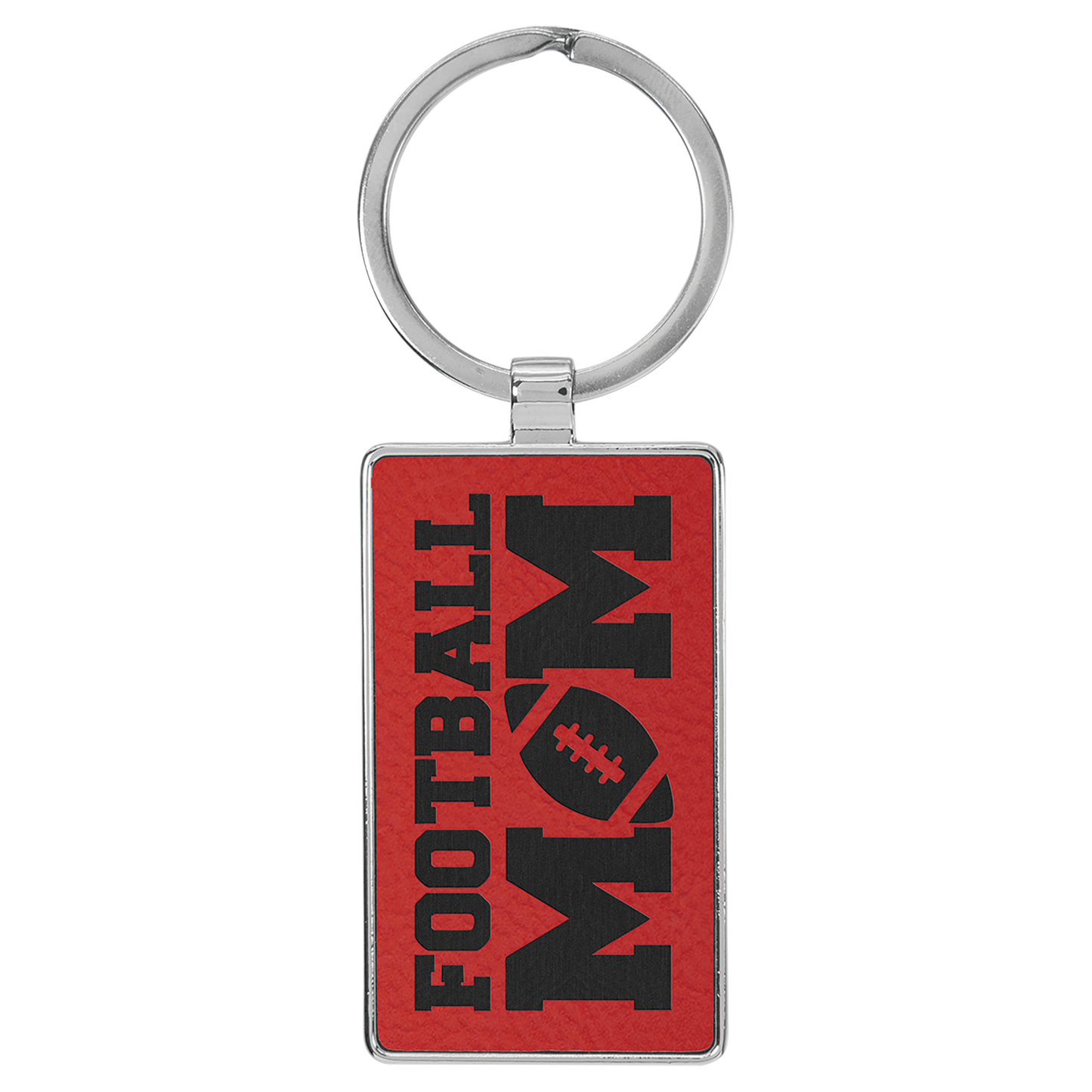 Metal Frame Leatherette Keychains