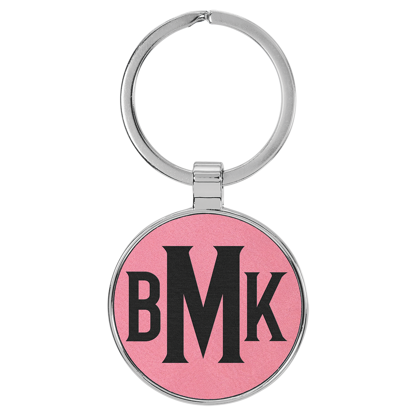 Metal Frame Leatherette Keychains