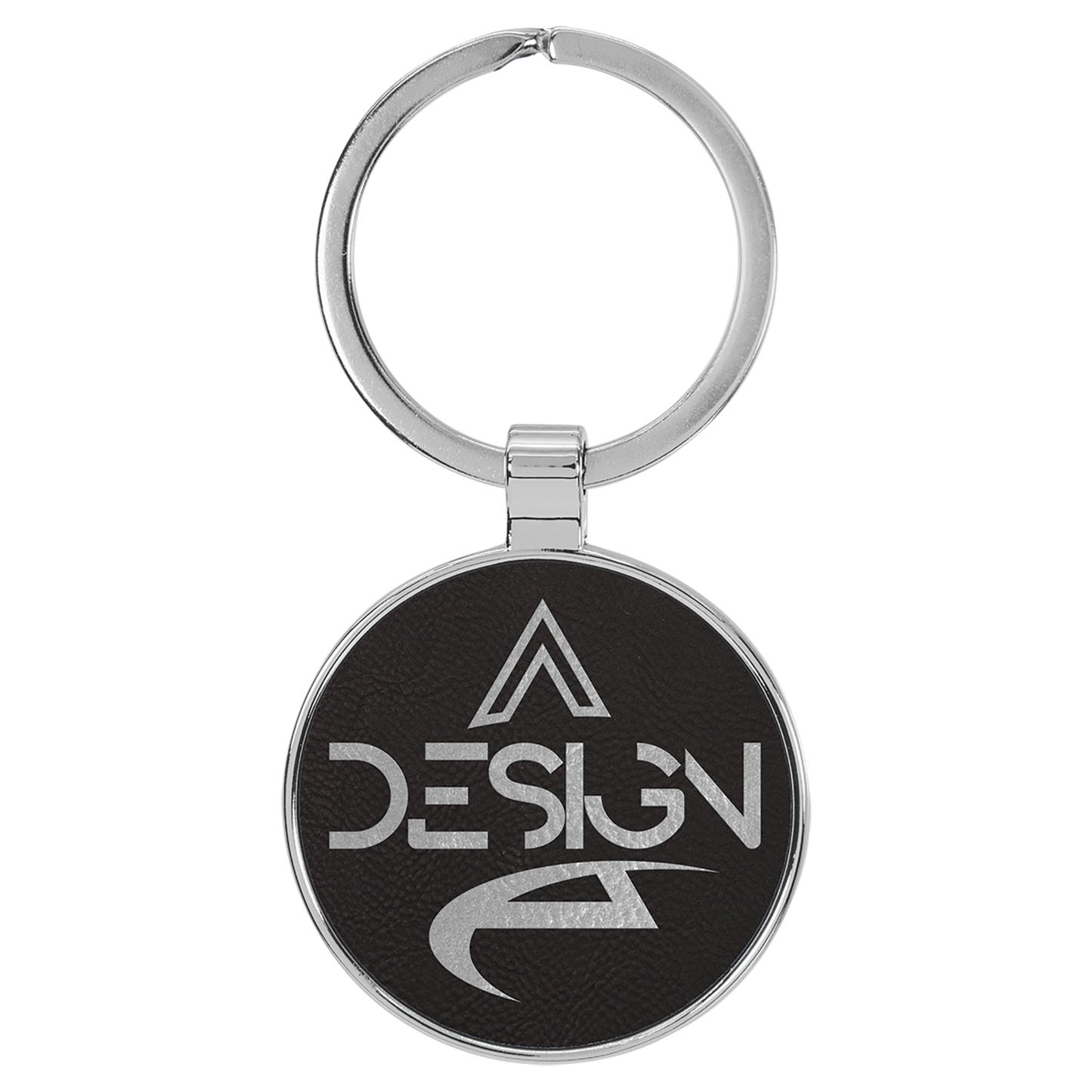 Metal Frame Leatherette Keychains