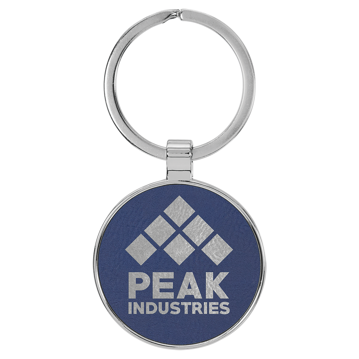 Metal Frame Leatherette Keychains