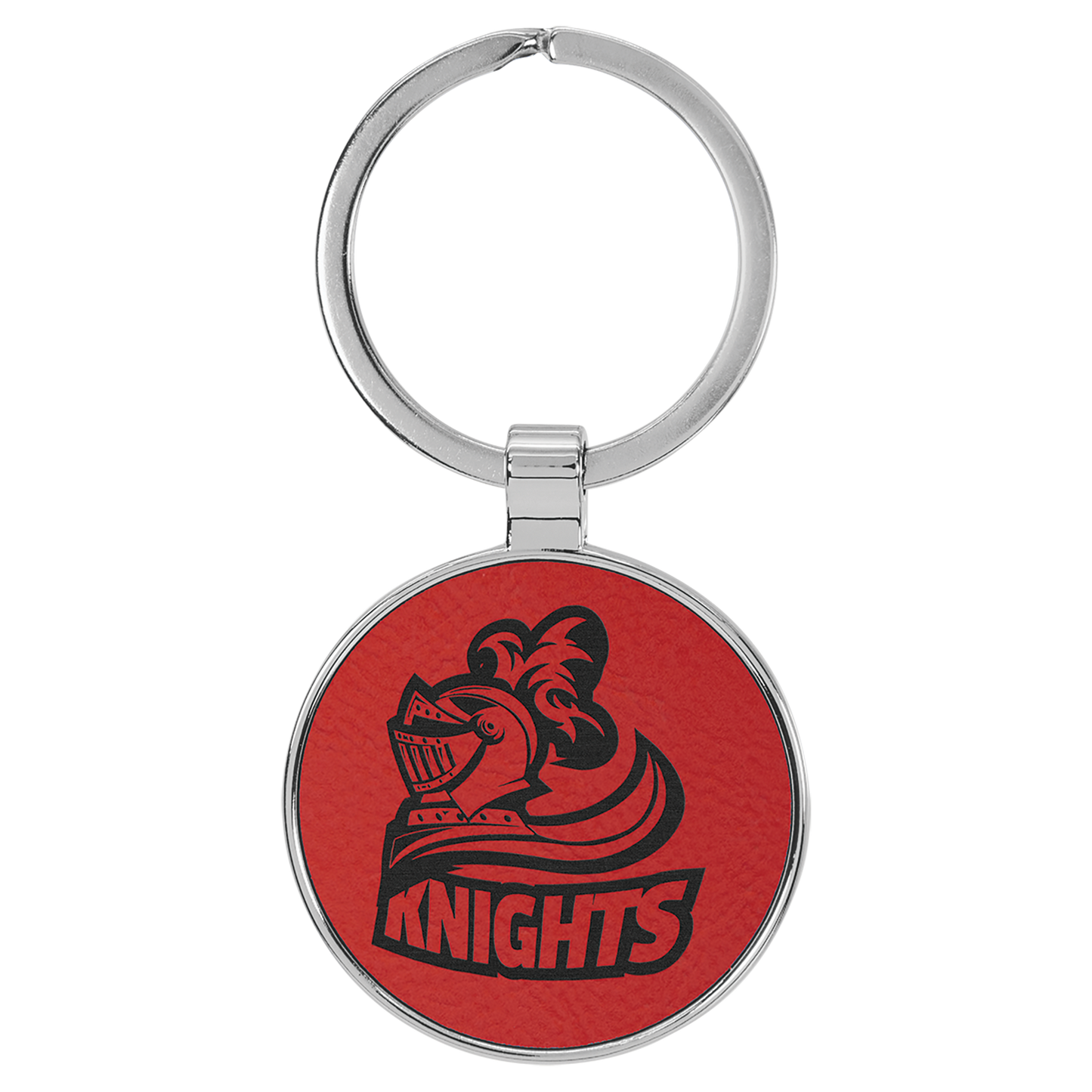 Metal Frame Leatherette Keychains