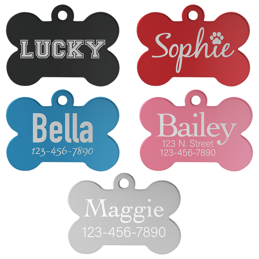 Bone Shape Pet Tags