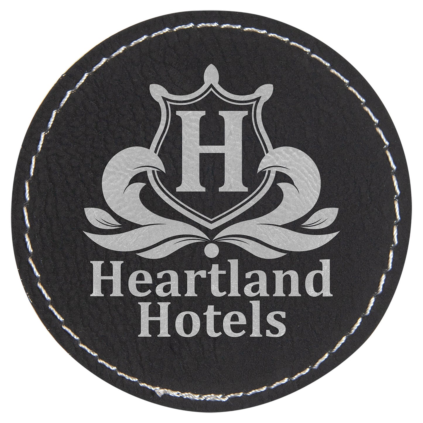 Custom Round Leatherette Patches
