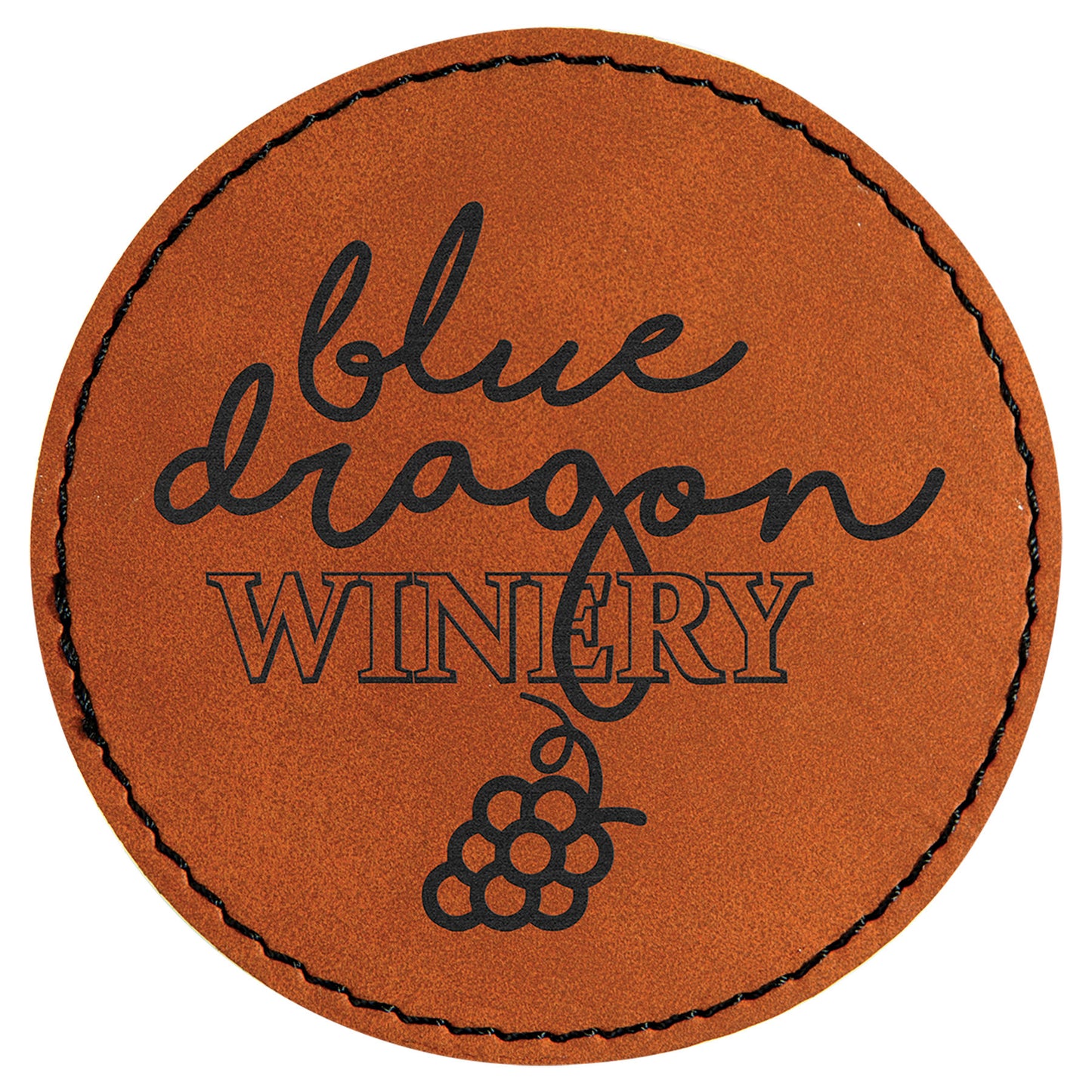 Custom Round Leatherette Patches