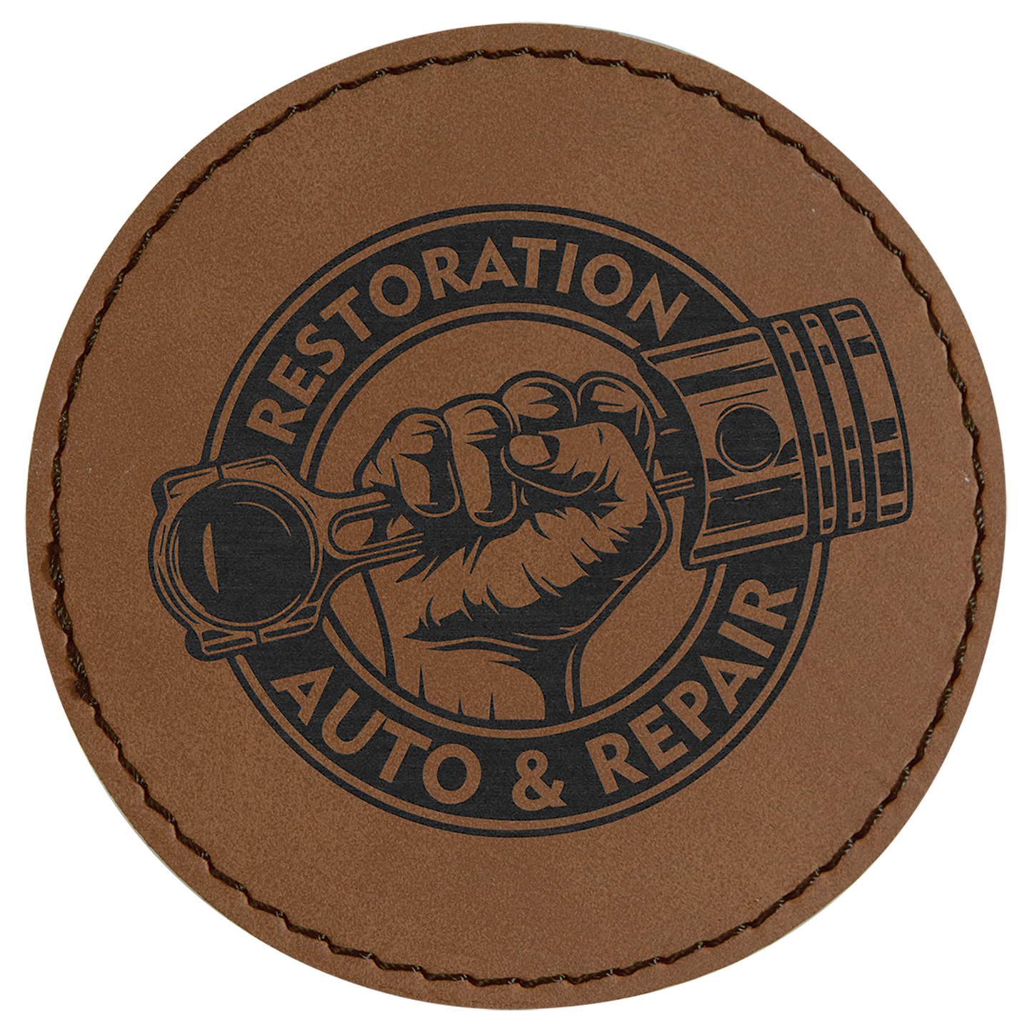 Custom Round Leatherette Patches