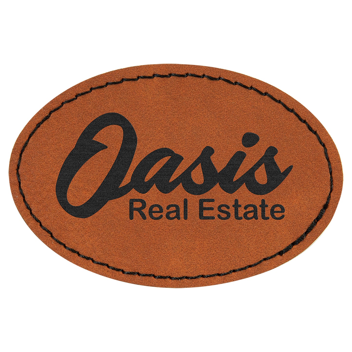 Custom Oval Leatherette Patches