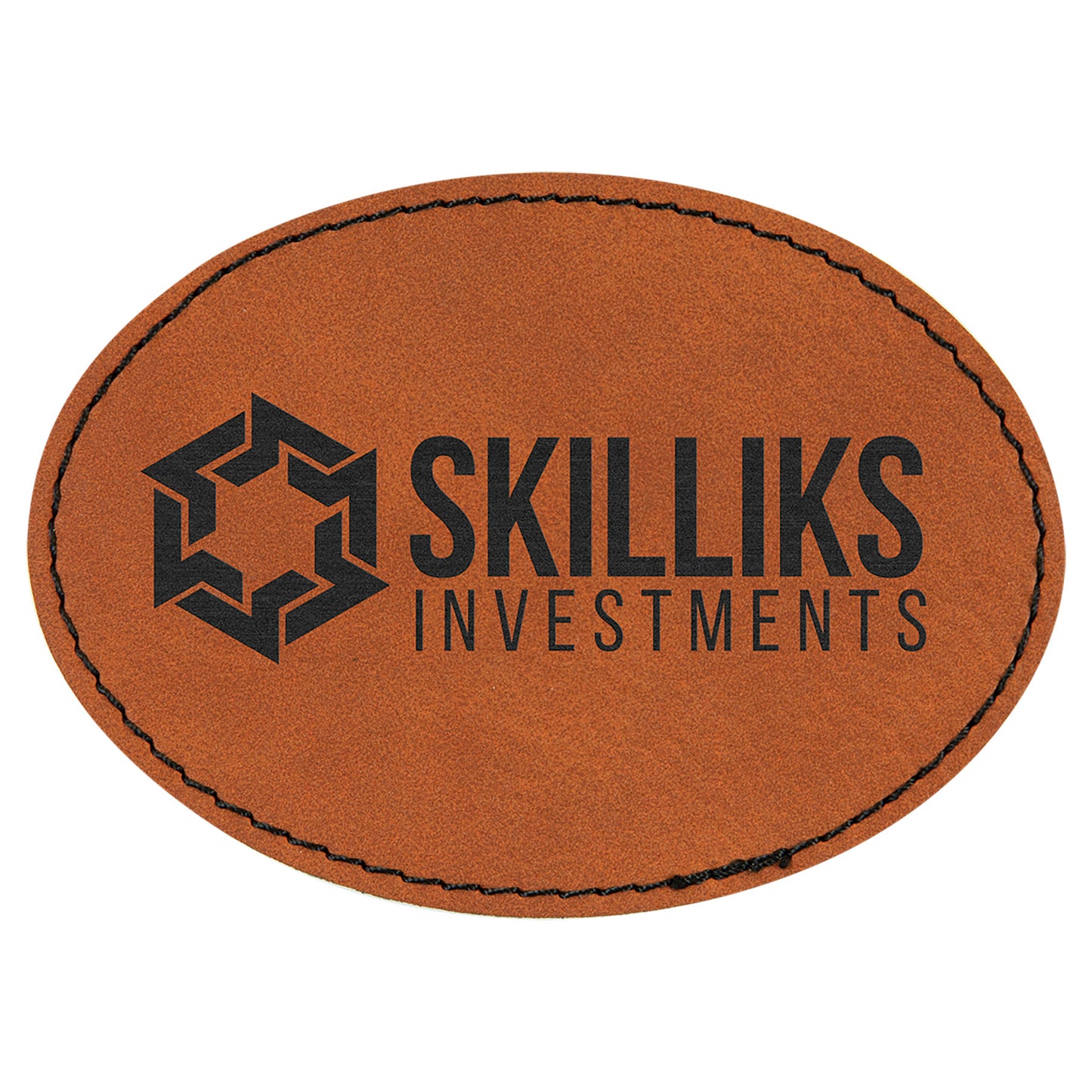 Custom Oval Leatherette Patches