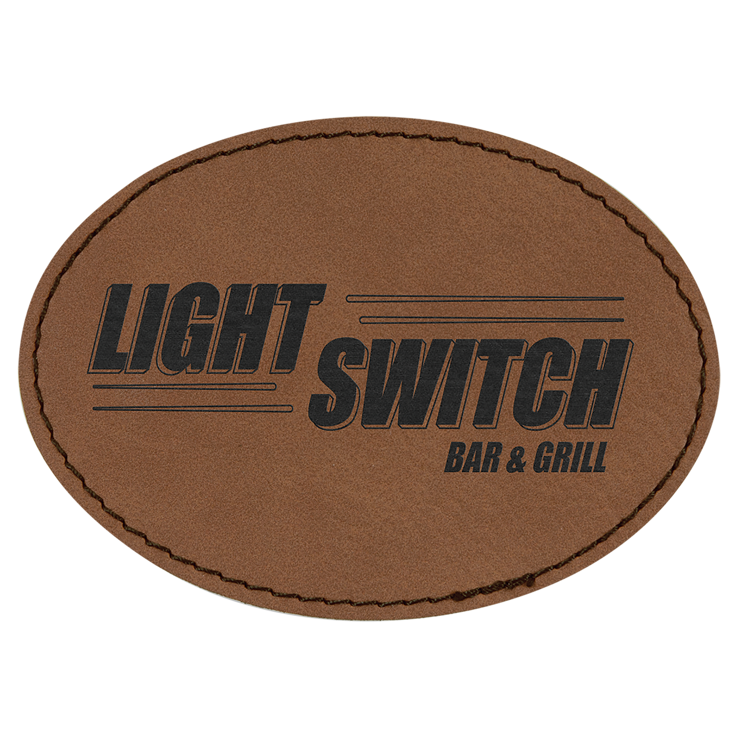 Custom Oval Leatherette Patches