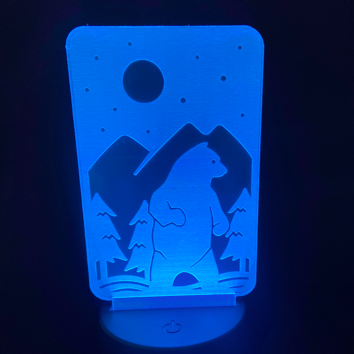 Designed Acrylic Art - LED Light Base w/remote