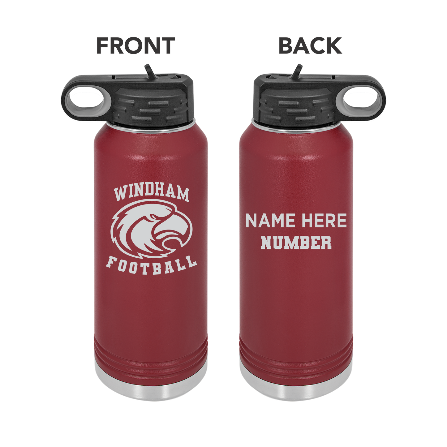 WHS Football Custom Water Bottles