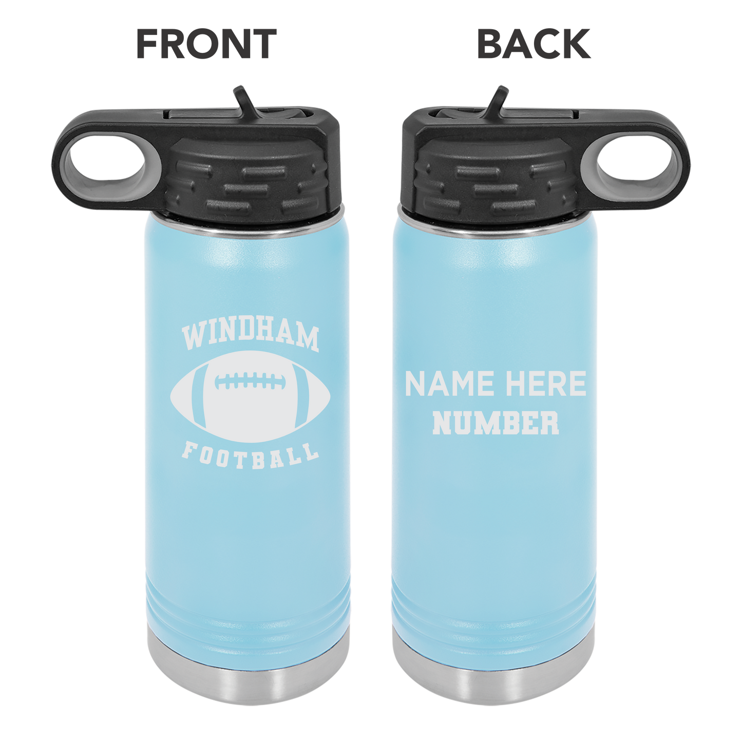 WHS Football Custom Water Bottles