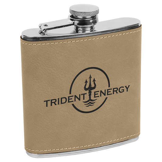 6oz Leatherette Flasks