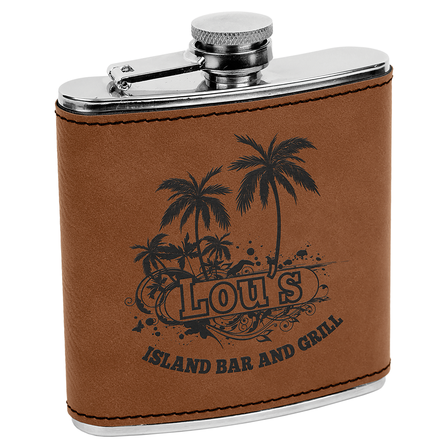 6oz Leatherette Flasks