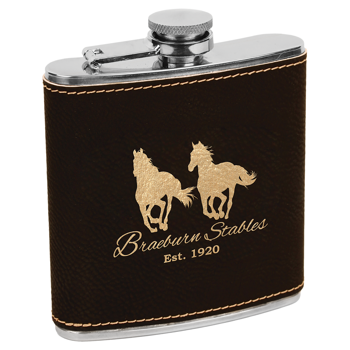 6oz Leatherette Flasks