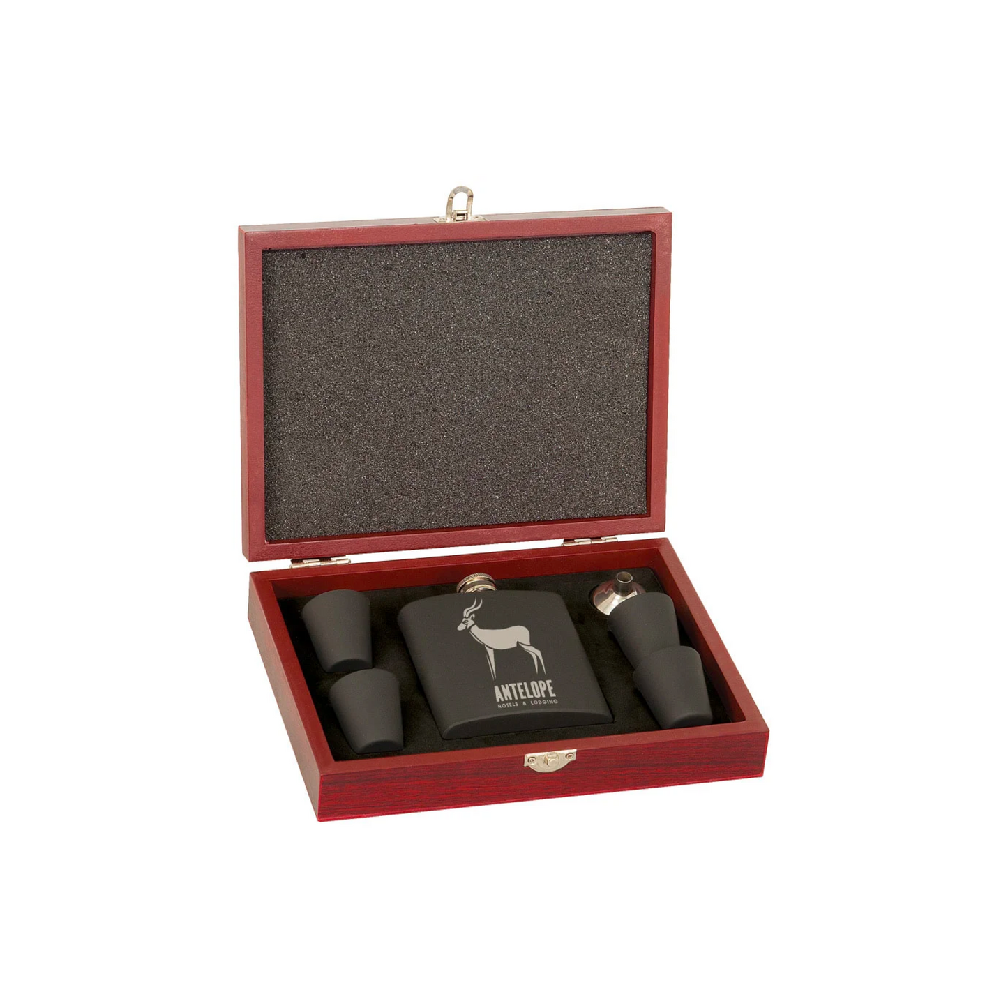 Flask Set in Rosewood Box