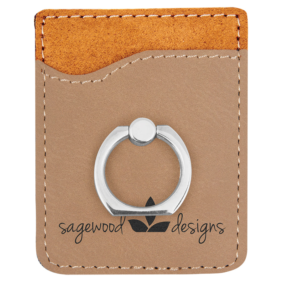 Leatherette Phone Wallet w/ Ring