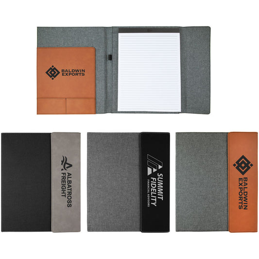 Customizable Leatherette & Canvas Portfolios