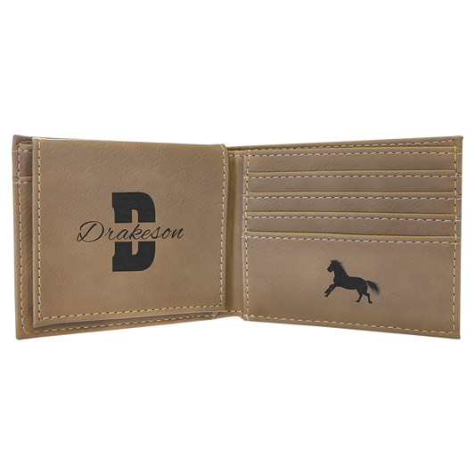 Bifold Leatherette Wallet W/ ID Flip