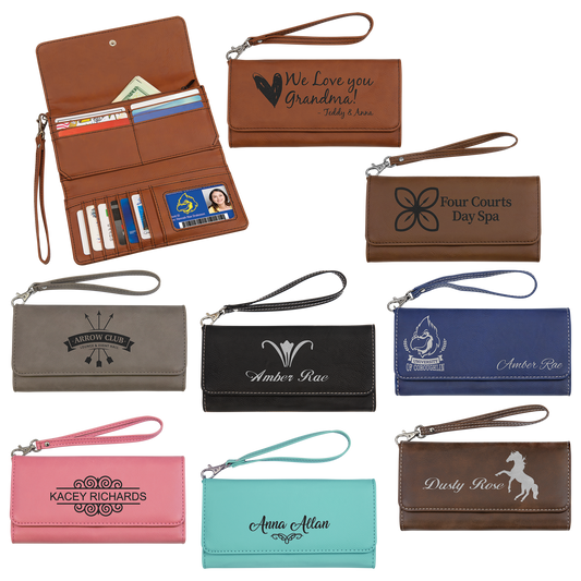 Leatherette Wallets With Strap