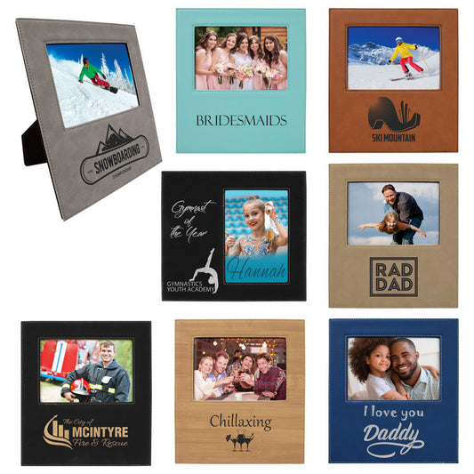 Custom Leatherette Picture Frames With Larger Engraving Area