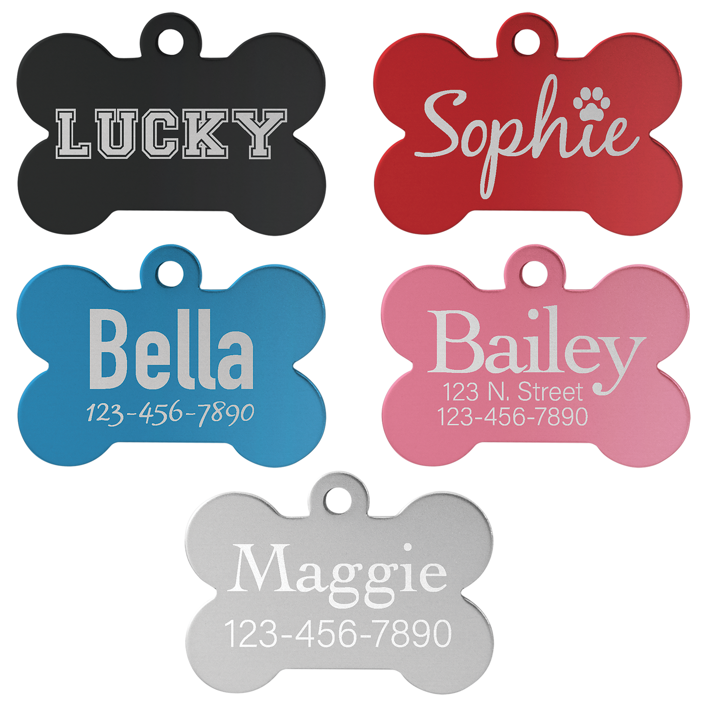 Bone Shape Pet Tags