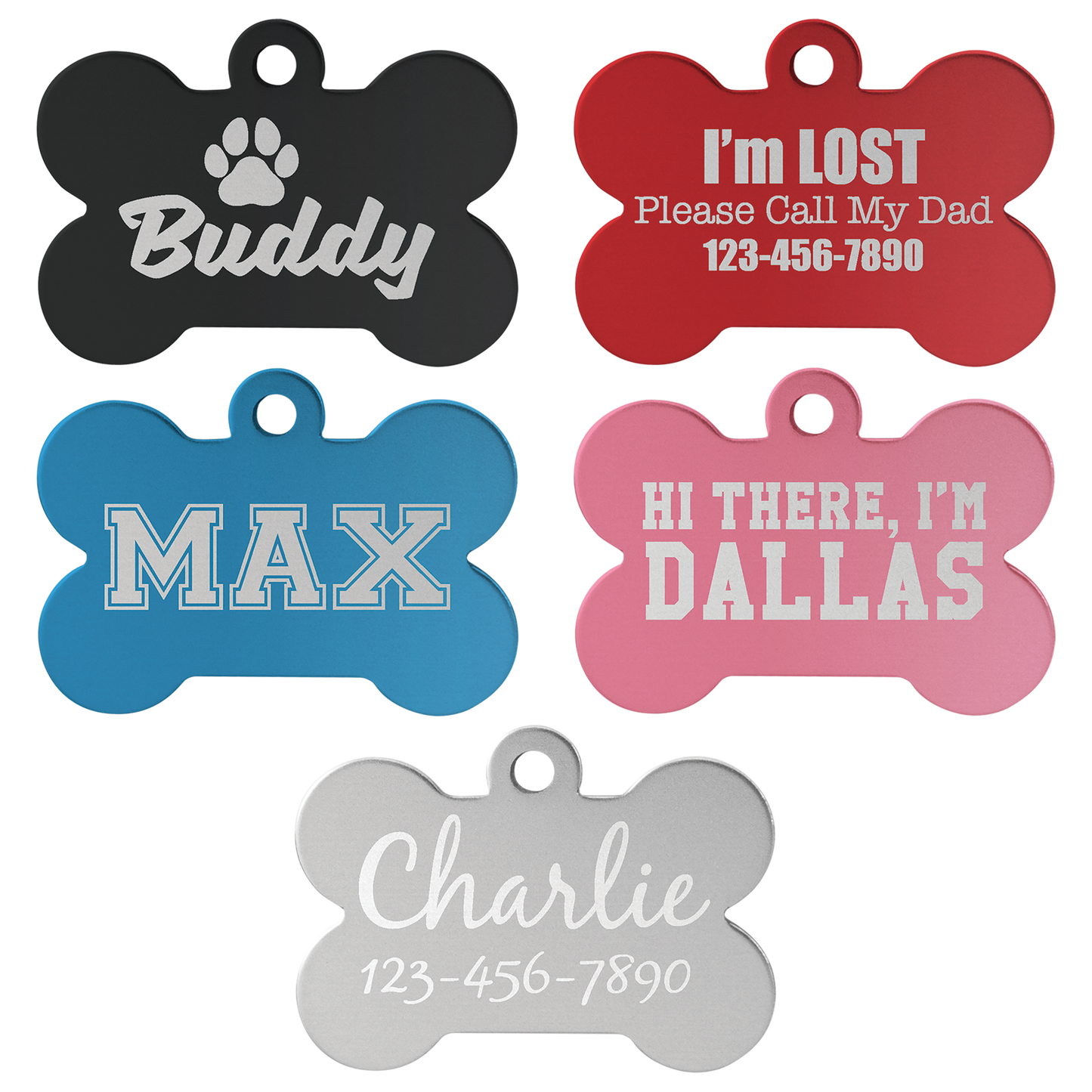 Bone Shape Pet Tags