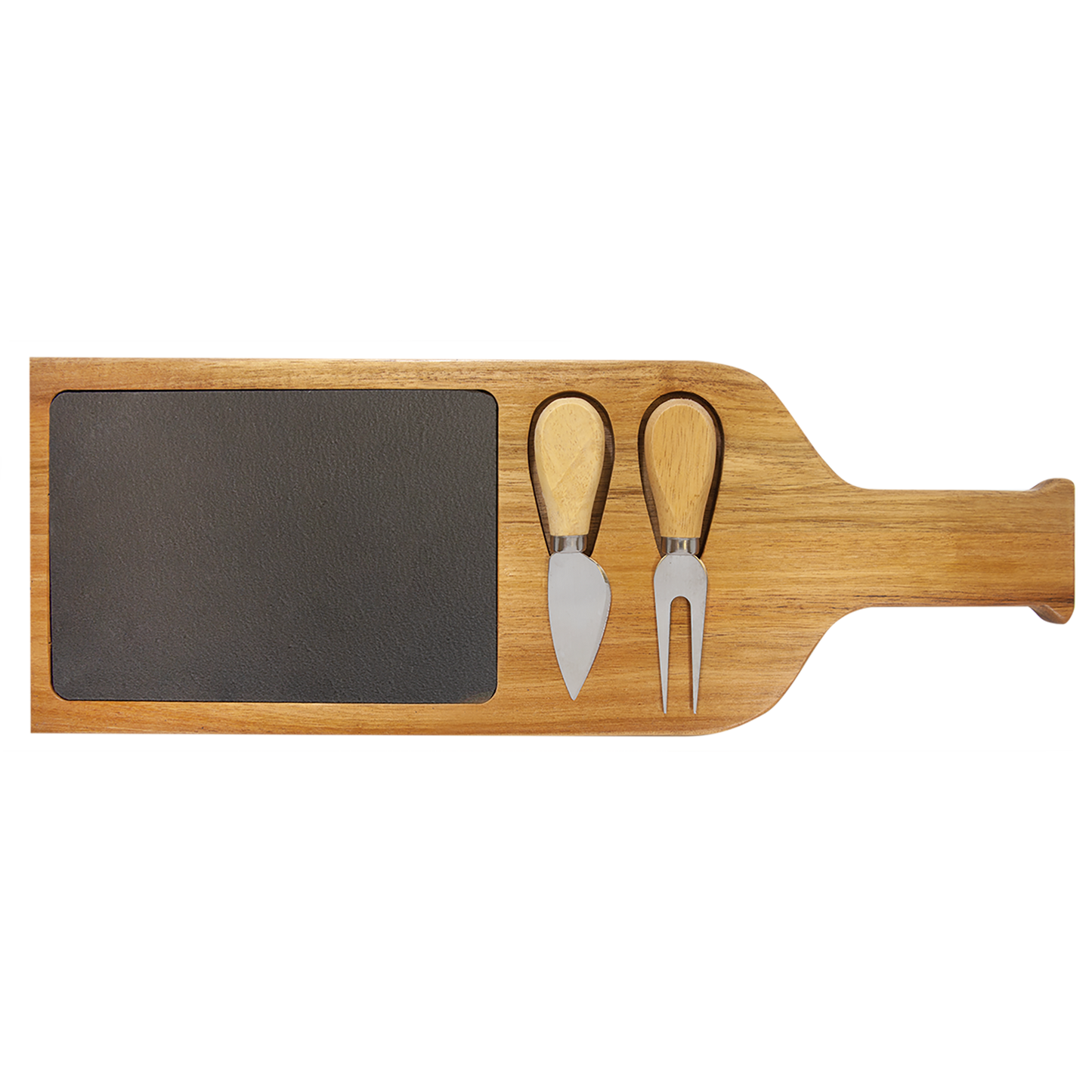 Acacia Wood & Slate Cheese Paddle Board With Tools