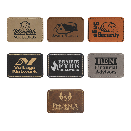 Custom Rectangle Leatherette Patches