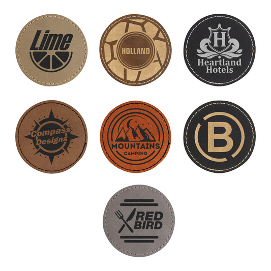 Custom Round Leatherette Patches